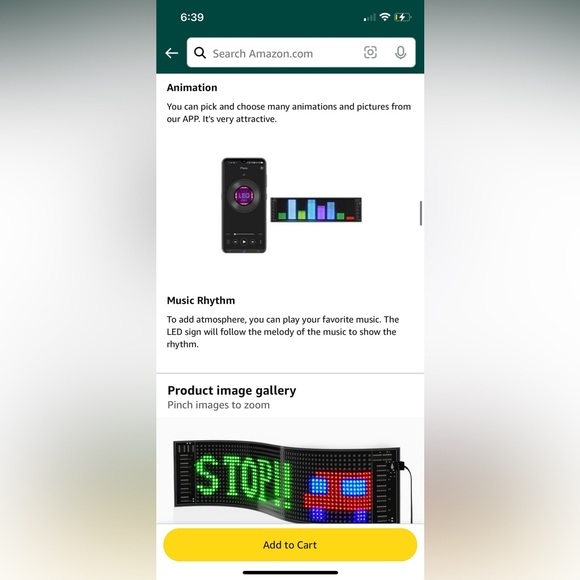 QBZDOUA Programmable Car LED Sign - Picture 7 of 11